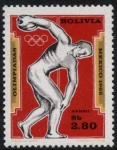 Stamps Bolivia -  Conmemoracion de la XIX Olimpiada realizada en Mexico