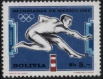 Stamps Bolivia -  Conmemoracion de la XIX Olimpiada realizada en Mexico