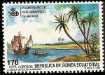 Stamps Equatorial Guinea -  V Centenario Descubrimiento de América  - Llegada de Colón