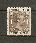 Sellos del Mundo : Europe : Puerto_Rico : Alfonso XIII  (pelon)   Puerto Rico