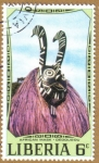 Stamps : Africa : Liberia :  African Mask - DEDOUGOU