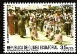 Stamps Equatorial Guinea -  20 Aniversario de la Independencia - manifestación folklorica