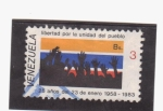 Stamps Venezuela -  25 aniv. libertad por la unidad del pueblo