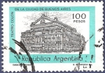 Sellos de America - Argentina -  ARG Teatro Colón 100 turquesa