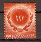 Sellos del Mundo : Europa : Rumania : XXV  ANIVERSARIO  DE LA  SOCIEDAD  FILARMÓNICA
