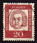 Stamps Germany -  Johann Sebastian Bach Serie personajes famosos