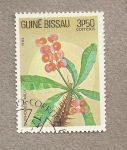 Stamps Guinea Bissau -  Planta Euphorbia milii