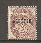 Stamps : Africa : Algeria :  Algeria - Departamentos Franceses./ Papel amarillento.