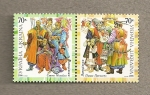 Stamps : Europe : Ukraine :  Trajes regionales