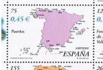 Stamps Spain -  Edifil  SH 3855 B  Puertos                             