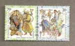 Stamps Europe - Ukraine -  Trajes regionales