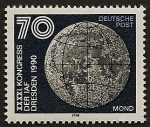 Stamps : Europe : Germany :  41 Congreso de la  Int. Astronautical Federation IAF - Dresden - La Luna