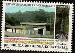 Sellos de Africa - Guinea Ecuatorial -  25 Aniversario de la Independencia - Planta Hidroeléctrica de Riaba