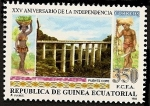 Stamps Equatorial Guinea -  25 Aniversario de la Independencia - Puente Cope