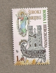Stamps : America : Bolivia :  150 Aniv. del moasterio Siroki Brijeg