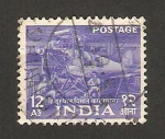 Stamps India -  62 - construcción de un biplano