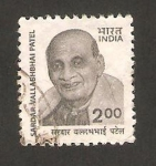 Stamps India -  1560 - sardar vallabhshai patel, político 