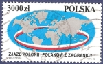 Sellos de Europa - Polonia -  POLONIA Mapamundi 3000