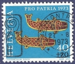 Stamps : Europe : Switzerland :  SUIZA Pro patria 1973 40+20