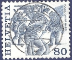 Stamps Switzerland -  SUIZA Vogel Gryff Basel 80