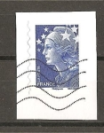 Sellos del Mundo : Europa : Francia : Marianne./ Adhesivo sobre papel.