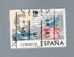 Stamps Spain -  Centenário del teléfono (repetido)
