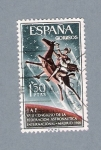 Stamps : Europe : Spain :  XVII Congreso de la Federación Astronautica Internacional (repetido)
