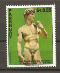 Stamps : America : Paraguay :  Obras de Miguel Angel.