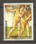 Stamps America - Paraguay -  Obras de Miguel Angel.