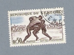 Stamps : Africa : Senegal :  Luchas Africanas
