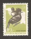 Stamps Indonesia -  ave, goura coronata
