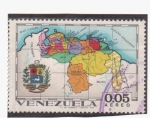 Sellos del Mundo : America : Venezuela : Mapa de Venezuela
