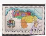 Sellos de America - Venezuela -  Mapa de Venezuela