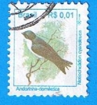 Sellos de America - Brasil -  Andarinha domestica