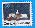 Sellos de Europa - Checoslovaquia -  Cabañas