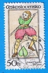 Stamps : Europe : Czechoslovakia :  Hraci Karta XVI. stol.