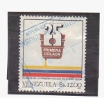 Stamps America - Venezuela -  25 aniv. de la primera colada de acero sidor
