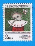Stamps Czechoslovakia -  XIII Bienale IlustraciBrastislava
