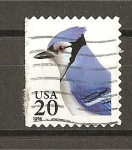 Stamps : America : United_States :  Sello de 1995 - Adhesivo - Arrendajo Azul.