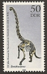 Stamps Germany -  Brachiosaurus - Museo historia natural Universidad Humboldt - Berlín