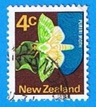 Stamps New Zealand -  Puriri Moth