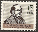 Stamps : Europe : Germany :   Friedrich List  impulsor del ferrocarril Leipzig-Dresde 1839