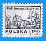 Sellos de Europa - Polonia -  Polski drzcworyt Ludowy XVI w