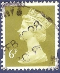 Stamps United Kingdom -  UK QEII 6 oliva
