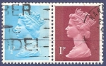 Stamps : Europe : United_Kingdom :  UK QEII pareja 0,50/1