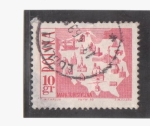 Stamps Poland -  Mapa turistico