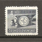 Stamps : Europe : Czechoslovakia :  Festiv. de la Federacion Mundial de las Juventudes Democraticas - Praga.