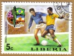 Sellos del Mundo : Africa : Liberia : Copa Mundo Futbol Munich 1974