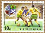 Sellos de Africa - Liberia -  Copa Mundo Futbol Munich 1974