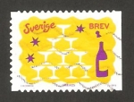 Stamps Sweden -  copas y botella